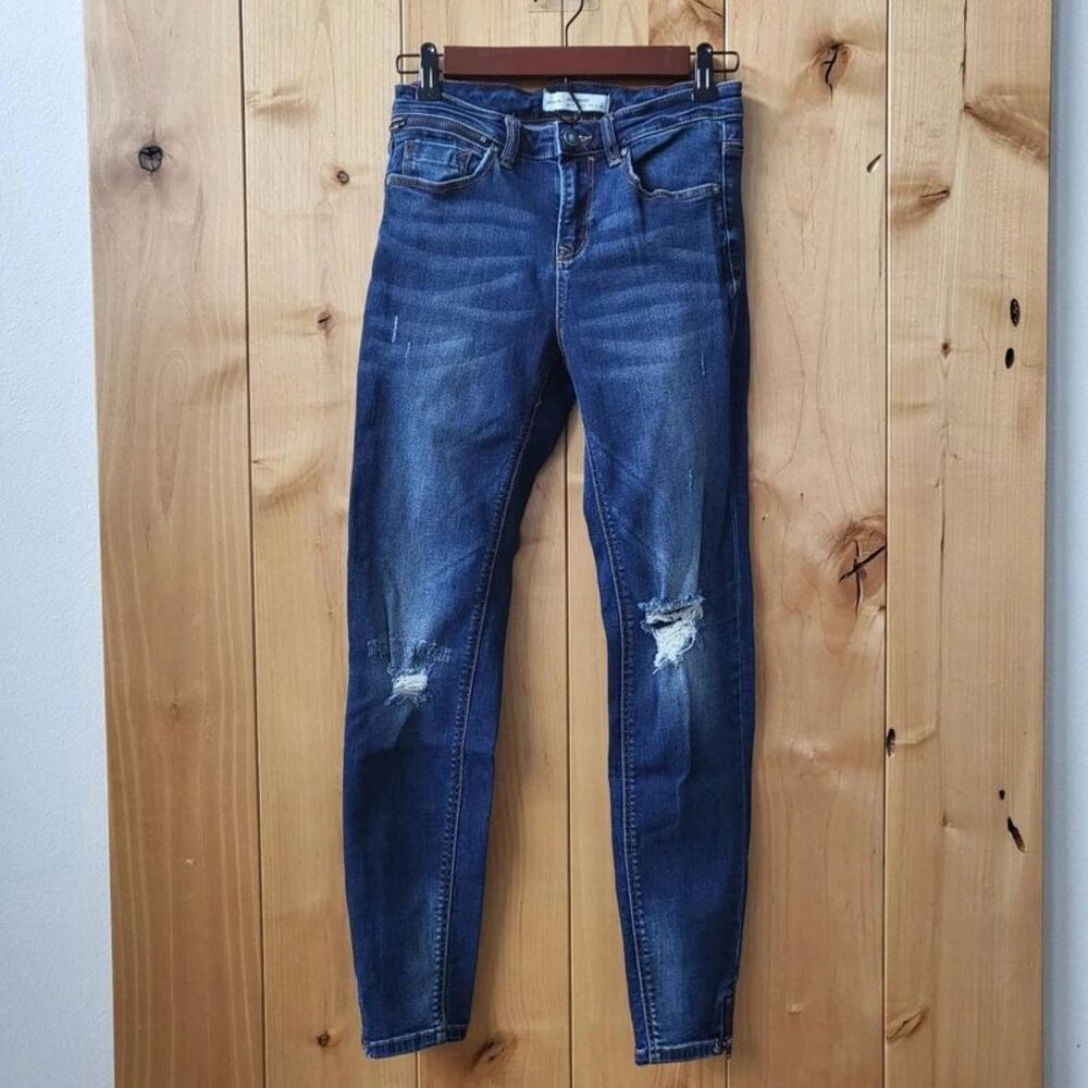 Stradivarius Selvedge Skinny Low Waist Jeans Premium Quality